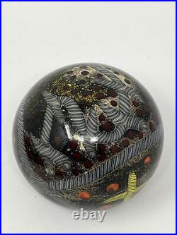 Kenny K Walton American Art Glass Paperweight Signed Handblown Glory Hole