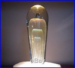 LARGE 1980's Signed Robert Stephan Art Glass Veiled Sculpture 8 1/2
