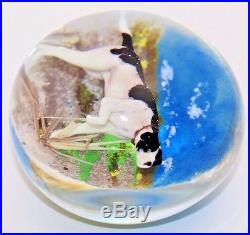 LARGE Very Cool JIM D'ONOFRIO English POINTER Hunting DOG Art Glass PAPERWEIGHT