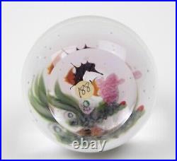 LUNDBERG Studios by SALAZAR Tropical Fish with Seahorse Glass PAPERWEIGHT Signed