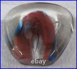 Labino Studio Art Glass Paperweight By Baker Signed 1990