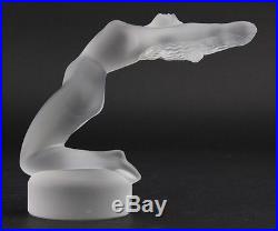 Lalique France Crystal Chrysis Nude Woman Art Glass Paperweight Figurine NR LMH
