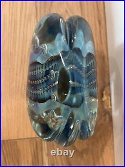 Large Art Glass Sculptural Paperweight by Robert Eickholt 1998