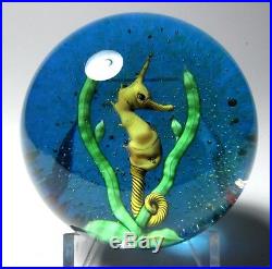 Large Baccarat 1975 Limited Edition Sea Horse Paperweight