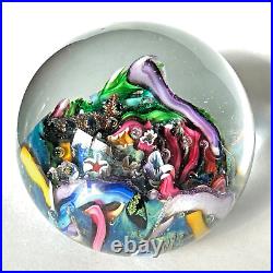 Large DOUG SWEET Art Glass Millefiori Paperweight