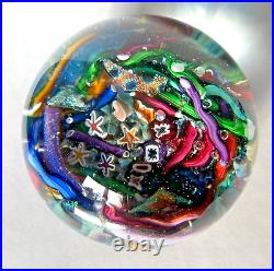 Large DOUG SWEET Art Glass Millefiori Paperweight