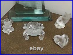 Large Lalique France Crystal Gregoire Toad Frog Figurine