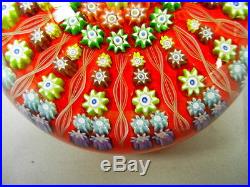Large Perthshire Paperweight Millefiori, Cartwheel, Twisted Spokes