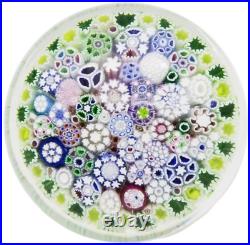 Lg SPECTACULAR Jim BROWN Multicolored COMPLEX Millefiori Art Glass PAPERWEIGHT