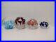 Lot-Of-4-Joe-St-Clair-Flower-Burst-Art-Glass-Paperweights-01-yfi