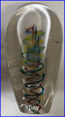 Lot of 8 Gorgeous Vintage Handblown Glass Paperweights Various Size Rare Vintage