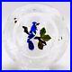 Lovely-JOHN-DEACONS-Multi-Faceted-BLUE-JAY-on-LACE-Cushion-Art-Glass-PAPERWEIGHT-01-ft