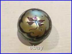 Lundberg Studios Art Glass Paperweight 1978- Dragonfly- 2-3/4, Numbered