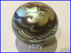 Lundberg Studios Art Glass Paperweight 1978- Dragonfly- 2-3/4, Numbered