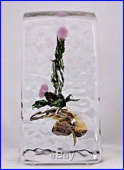 MAGNIFICENT Paul STANKARD Thistle ROOT People TALL Rippled BLOCK Paperweight