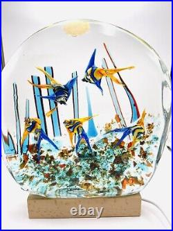 MURANO 1950s AQUARIUM ITALIAN ART GLASS CENDESE BY ALFREDO BARBINI HUGE PIECE