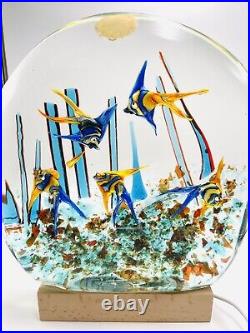 MURANO 1950s AQUARIUM ITALIAN ART GLASS CENDESE BY ALFREDO BARBINI HUGE PIECE