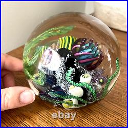 Mark Eckstrand Coral Reef Aquarium Art Glass Paperweight Large 4 1992