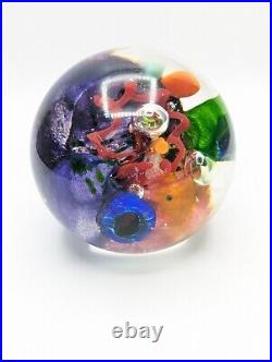 Michael Jennings Art Glass Paperweight Ocean Under The Sea Barnacles Coral