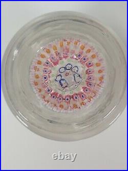 Millefiori Glass Paperweight Inkwell Bottle, Appr. 14.2 Cm High
