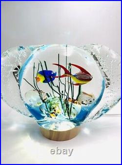 Murano Art Glass Aquarium Fish Sculpture Excellent Vintage Condition Look