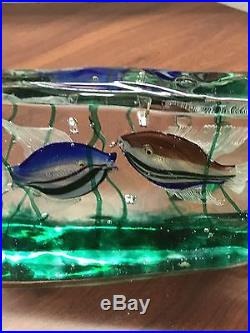 Murano Art Glass Fish Aquarium Paperweight Sculpture