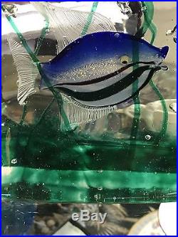 Murano Art Glass Fish Aquarium Paperweight Sculpture