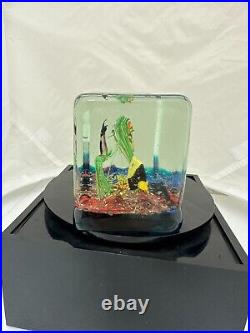 Murano Glass Fish Aquarium Rectangle Block