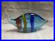 Murano-glass-fish-Signed-Withsticker-Mid-Century-Blue-with-blue-yellow-red-strip-01-vhl