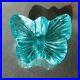NEW-AQUA-LOVE-BUTTERFLY-paperweight-Fire-Light-Recycled-Art-Glass-Not-signed-01-eb
