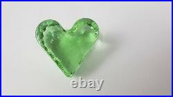 NEW Fire & Light Glass Recycled Signed Celery Heart Paperweight