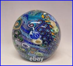 NEW Seascape Inspired Murrine & Cane 6 Glass Paperweight Signed Scott Garrelts