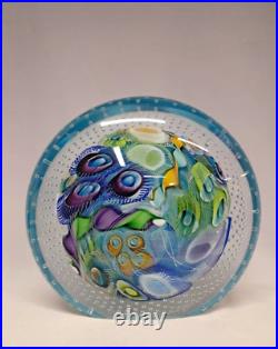 NEW Seascape Inspired Seascape Small Cut Disc Signed Art Glass by Scott Garrelts