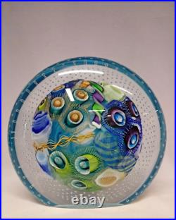 NEW Seascape Inspired Seascape Small Cut Disc Signed Art Glass by Scott Garrelts