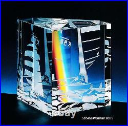NEW in BOX STEUBEN Glass LARGEST SAILING paperweight sailboat Rolex Yacht race