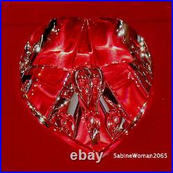 NEW in RED BOX STEUBEN Glass DIAMOND CUT HEART crystal ornament love MOM art