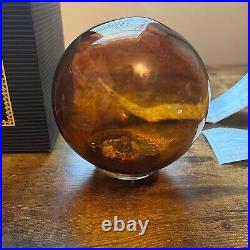 NIB Bella Balls Custom Pacific NW Art Glass Amber Fishing Float Sphere Kite Base
