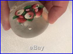 New England Glass Co. Pear and Cherry Antique Paperweight