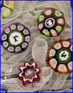 Old Art Glass Millefiori Small Paperweight