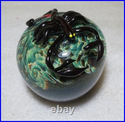 Opal Art Glass Paperweight Sphere Scorpion Johnny Camp 2006 Forbidden Fruit