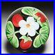 Orient-Flume-Art-Glass-1983-strawberries-and-blossom-paperweight-by-Ed-Seaira-01-kfd