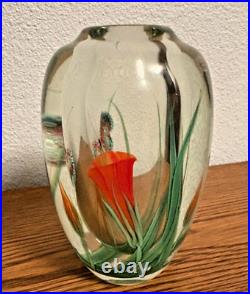 Orient & Flume Art Glass Butterfly Vase-Scott Beyers, Paperweight