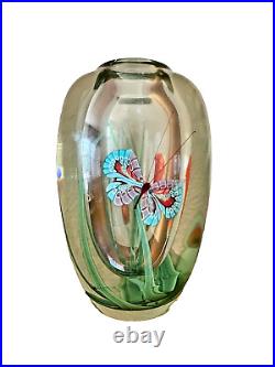 Orient & Flume Art Glass Butterfly Vase-Scott Beyers, Paperweight