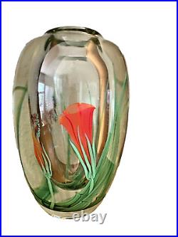 Orient & Flume Art Glass Butterfly Vase-Scott Beyers, Paperweight