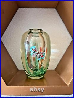 Orient & Flume Art Glass Butterfly Vase-Scott Beyers, Paperweight