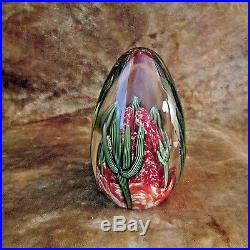 Orient Flume Art Glass CACTUS Paperweight/Signed Beyers & Numbered/EXCELLENT