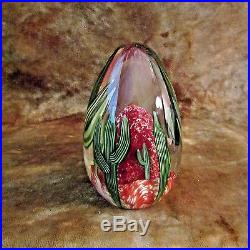 Orient Flume Art Glass CACTUS Paperweight/Signed Beyers & Numbered/EXCELLENT
