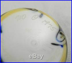 Orient & Flume Art Glass Paperweight Signed 1975 710 Iridescent