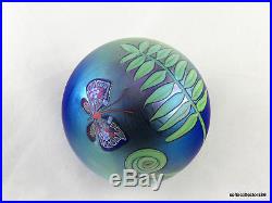 Orient & Flume Butterfly and Ferns Paperweight by Bruce Sillars 1984 Date Cane