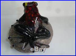 Orient & Flume David Smallhouse Poison Dart RED Frog Paperweight LE EC #252